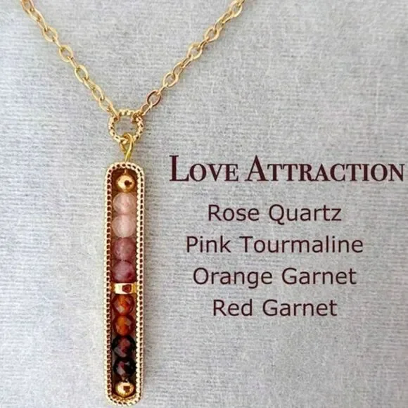 Gold Love Attraction Stone Necklace - Picture 1 of 2
